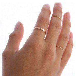 Classic hammered ring, rose gold (size 6)